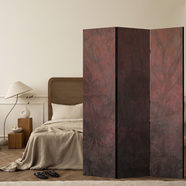 Paravan decorativ unisecur in trei parti 135x172