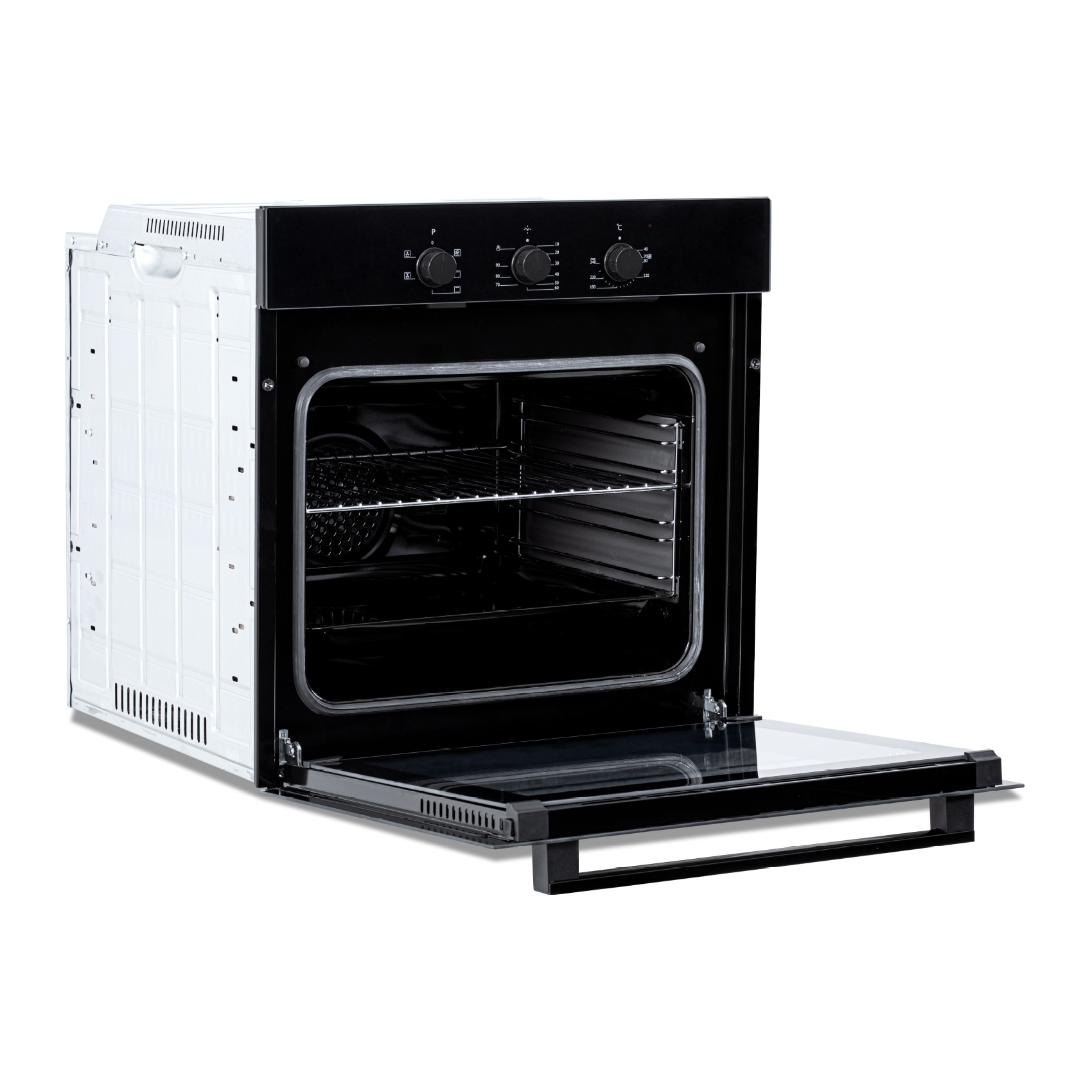 Cuptor electric incorporabil Nuova Cucina, 60 cm, sticlă neagră, 6