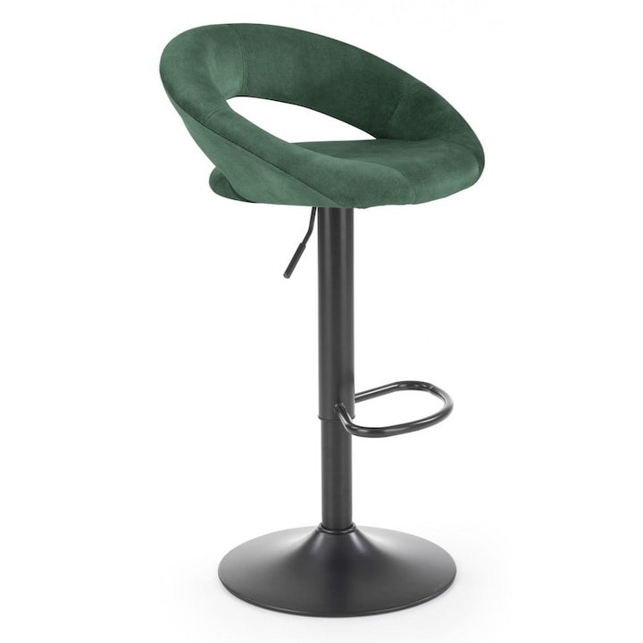 Hoker barowy Halmar H-102, ciemny verde, 53x48cm, inaltime reglabila 78-100cm