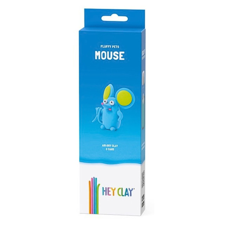 Set de plasticina Hey Clay Figurina Soricel Pufos, multicolor