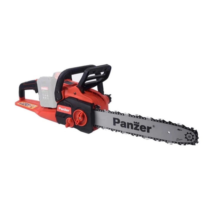 Elektromos láncfűrész, szénkefe nélküli motor, Panzer PTCCS4014-BL, sín hossza 35 cm, akkumulátor nélkül, 18 V, 3.62 kg
