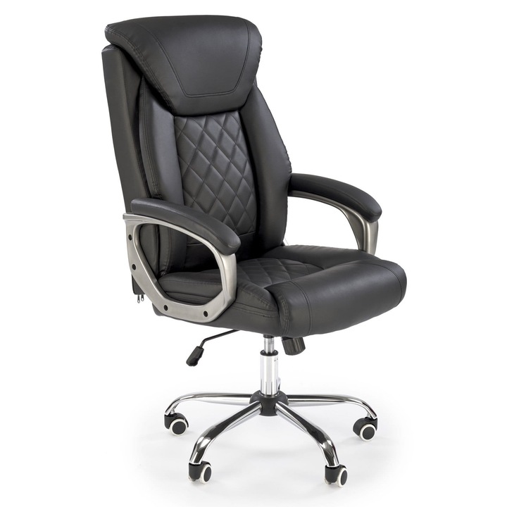 Helder forgószék, környezetbarát, fekete, TILT mechanizmus, méretei 113-120x66x71cm