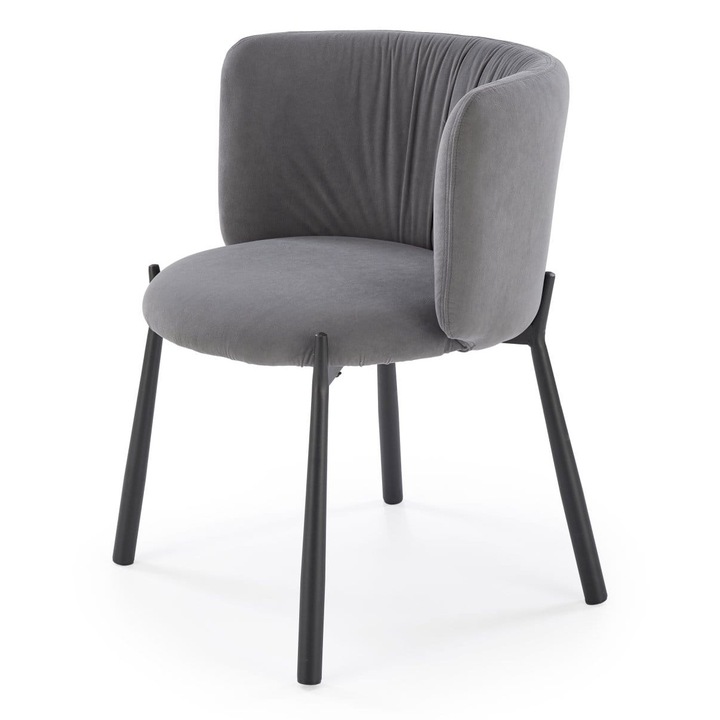 Scaun tapizat, HALMAR, K531, gri, 76x60x58cm