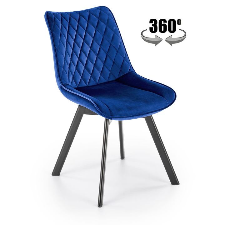 Scaun rotativ tapizat HALMAR K520, granat, picioare negre, 80x45x63cm, set 2 buc.