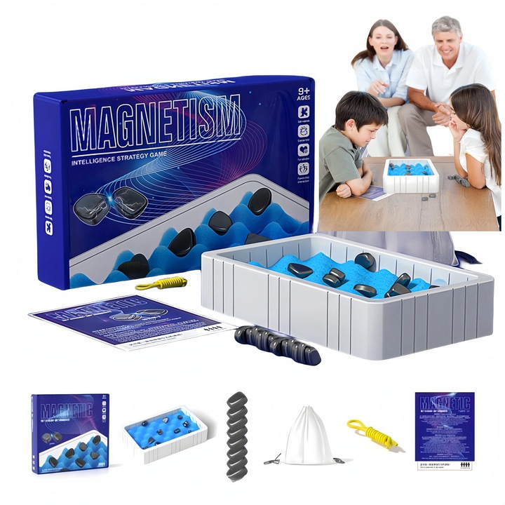 Joc cu Magneti, Tabla din Burete, magnetic, dezvolta logica si coordonarea, pentru 2-4 jucatori, OUYLAF, multicolor