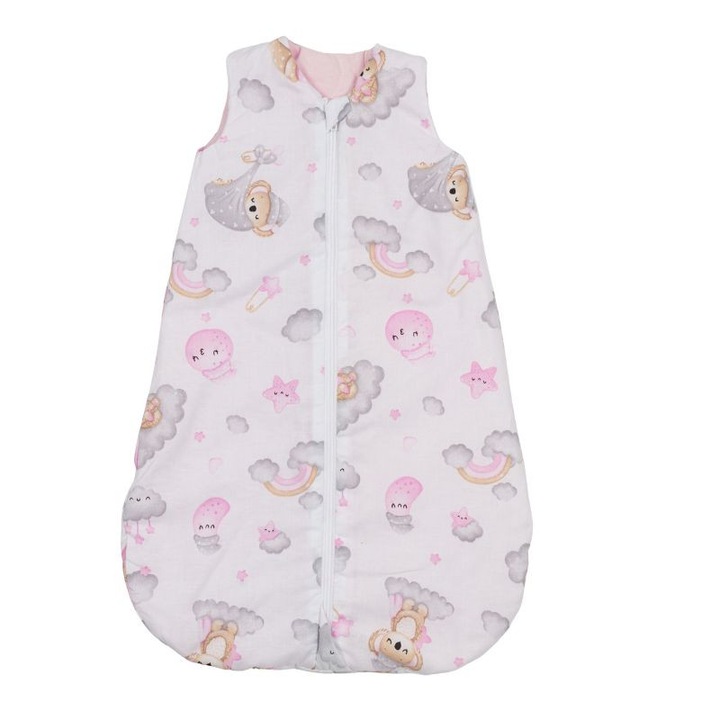 Sac de dormit bebe 0-3 luni Kidizi Koala Dreams Pink, 1 tog, bumbac 100%, pentru toamna/iarna
