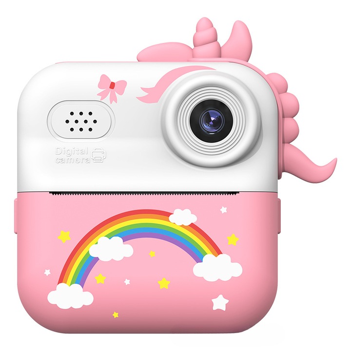 Фотоапарат за моментални снимки ORBER, 48MP, 16x увеличение, 2,4 инча екран, розов