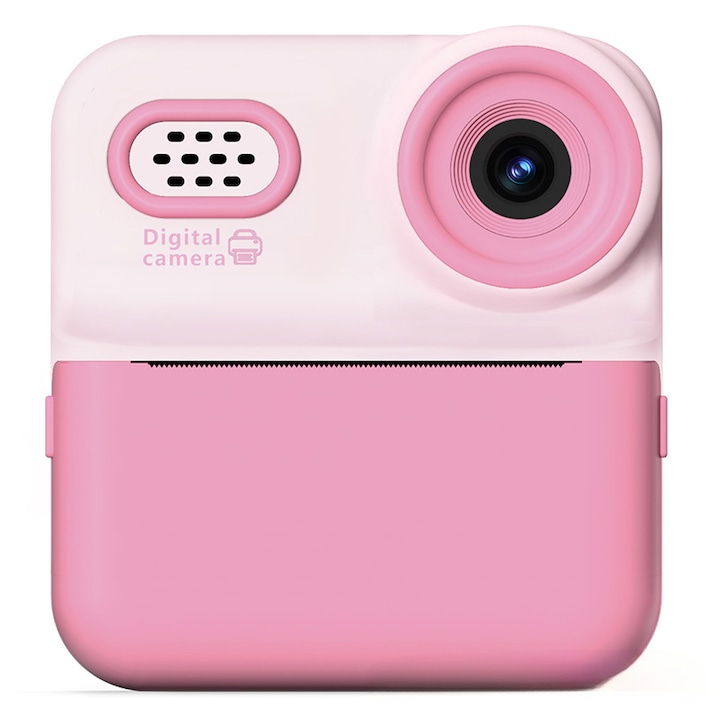 Моментен фотоапарат ORBER, 2,4 инча екран, 16x цифрово увеличение, розов, Instax mini филм