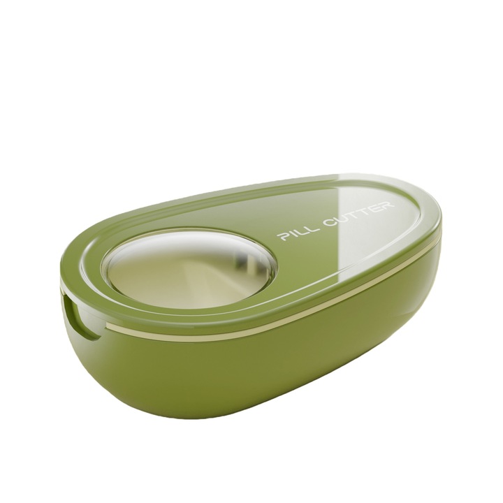 Резачка за хапчета от хранителна неръждаема стомана, прецизно режещо устройство със защита ECP, преносима кутия за лекарства