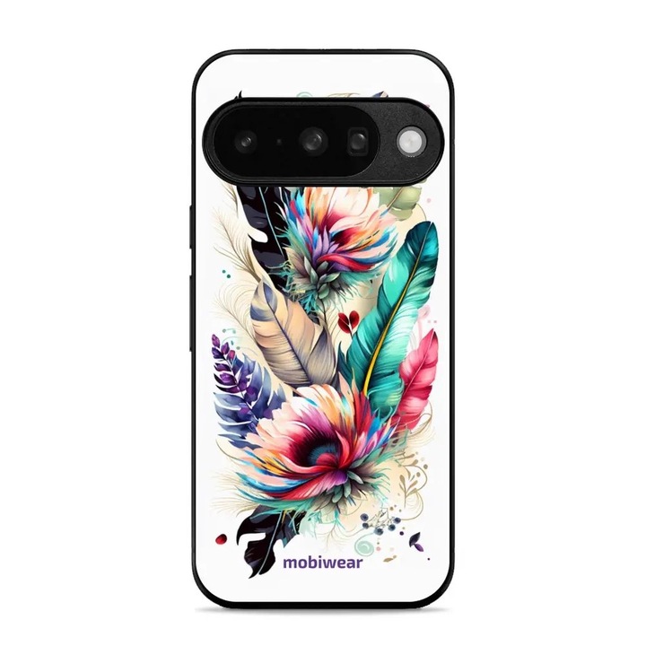 Husa telefon Mobiwear Glossy, Google Pixel 10, design floral, rezistent la socuri, multicolor