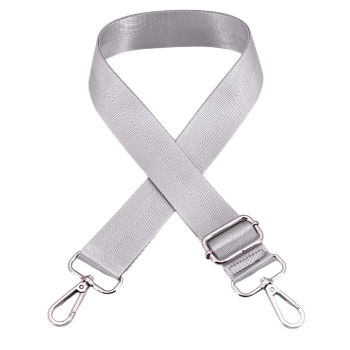 Szíj táskához, hátizsákhoz, szürke, állítható, 135 cm