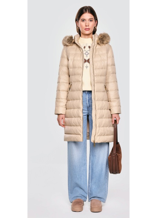 Palton dama Rosabel 801, Big Star, Textil, Bej