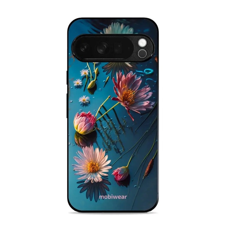 Husa telefon Mobiwear Glossy, Google Pixel 10 Pro XL, design flori, multicolor, material plastic, set 1 husa