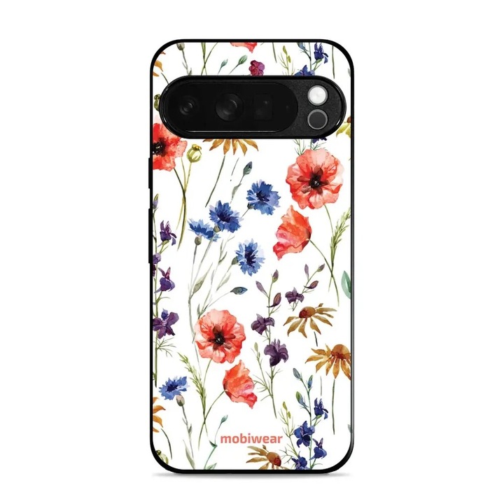 Husa telefon Mobiwear Glossy, Google Pixel 10 Pro XL, design floral, rezistent la socuri, multicolor