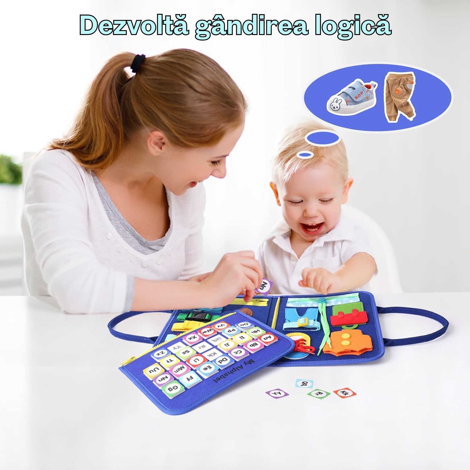 Trusa Educationala Montessori pentru Copii – Carte Interactiva cu