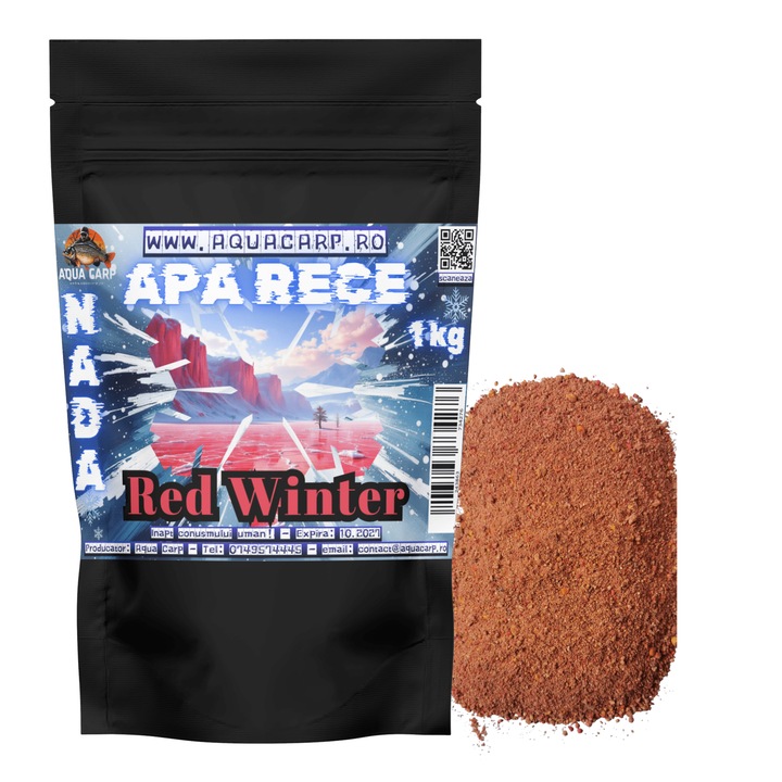Nada Aqua C Apa Rece Red Winter 1Kg, pentru pescuit la momitor, textura grosiera, atractie in sezonul rece