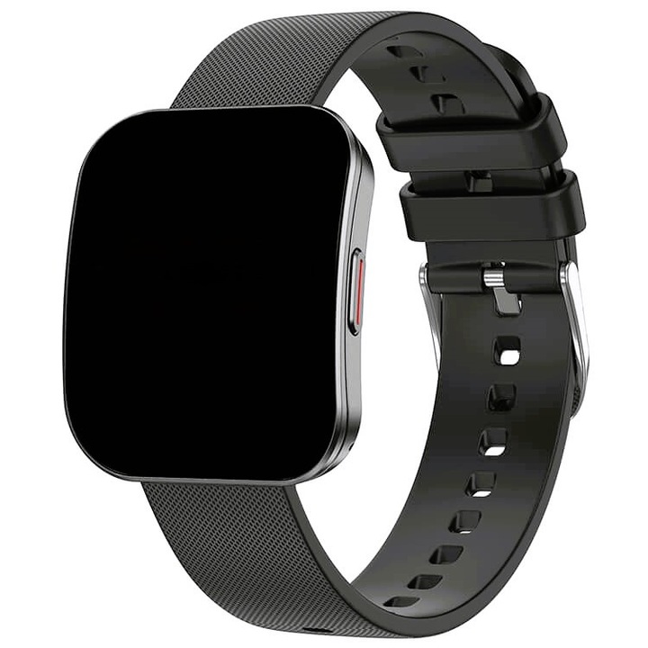 Valdus okosóra, ultravékony, ívelt AMOLED kijelző, sötét Gunmetal kivitel, szilikon szíj, unisex