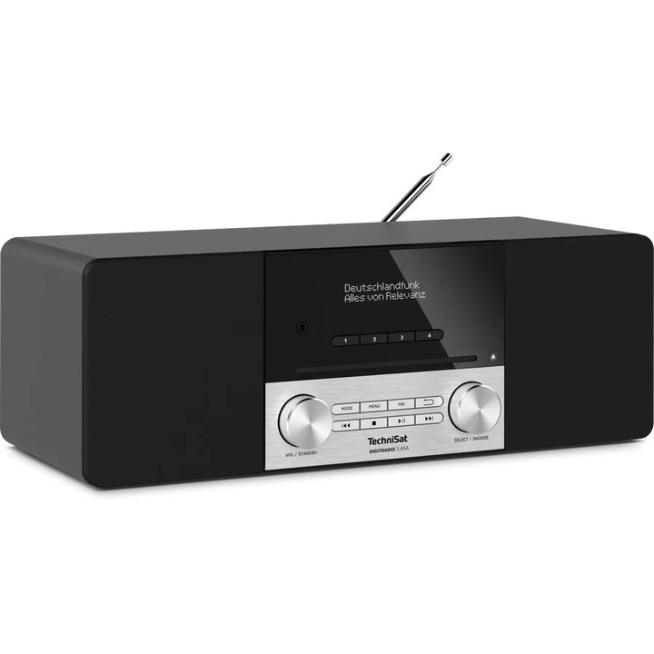 Sistem audio TechniSat 20 W, DAB+, FM, negru, 2 canale
