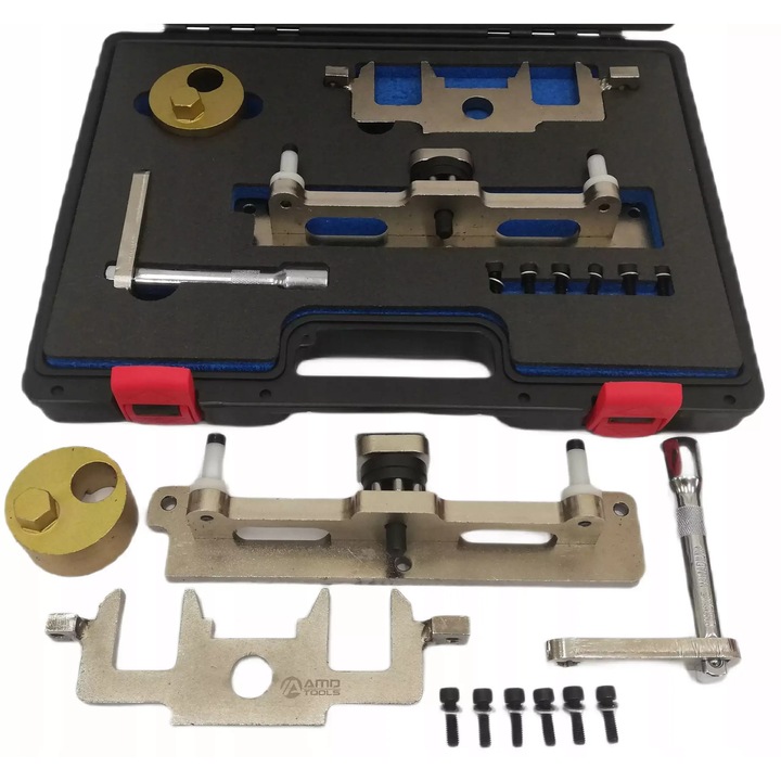 Mercedes M651 vezérműtengely-rögzítő készlet, 4 hengeres, lánccsere szerszámok, többszínű