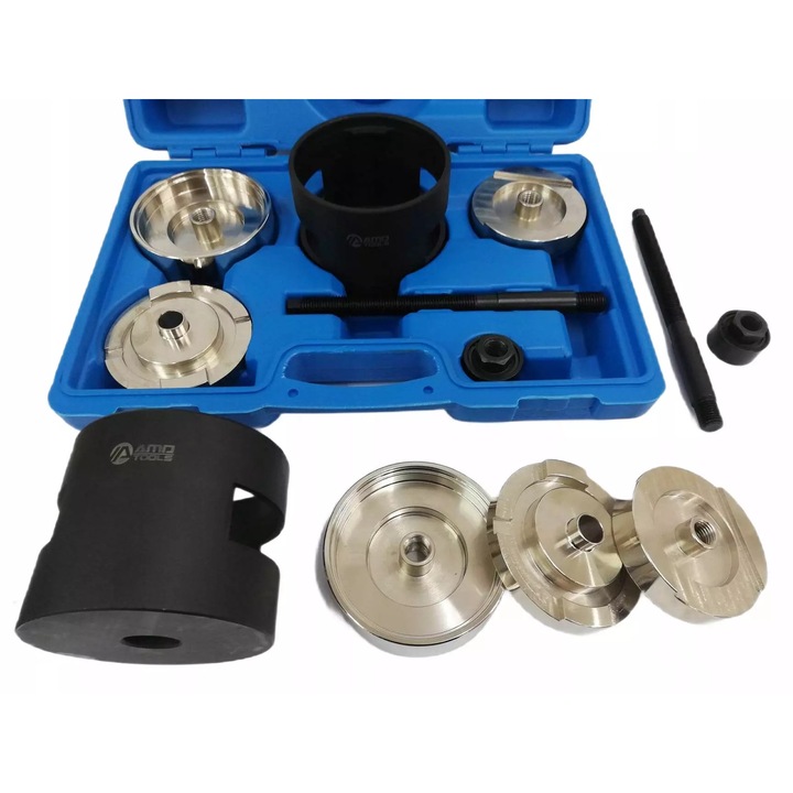 Hátsó szilent kiszedő BMW X5 E53, AMD TOOLS készlet, 2001-2006, anyával és csapággyal