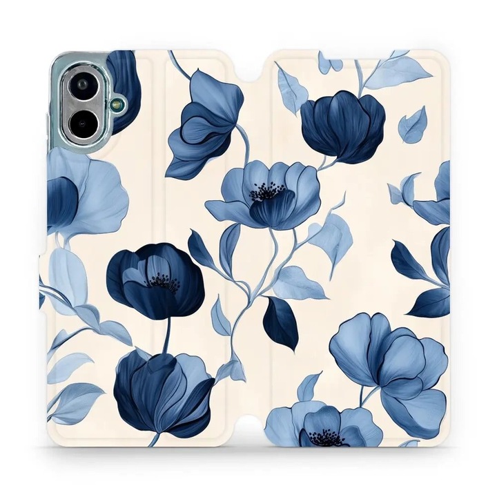 Husa flip Mobiwear pentru Samsung Galaxy A07, design floral, rezistent la socuri, multicolor