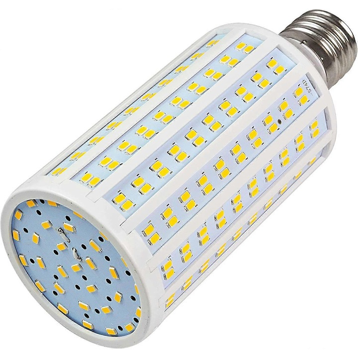 Becuri LED E40 50W 3000K 4400lm, 85-265V, set de becuri economice