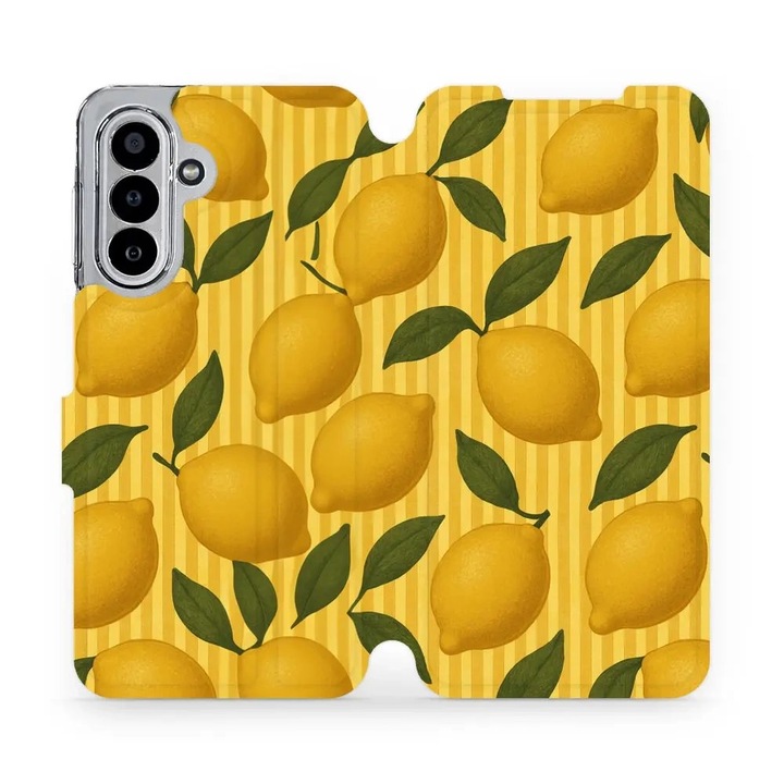 Husa flip Mobiwear pentru Samsung Galaxy A17/A17 5G, multicolor, material ecologic, cu suport integrat