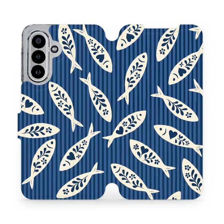 Husa flip Mobiwear pentru Samsung Galaxy A17/A17 5G, design cu animale, multicolor, material din piele ecologica