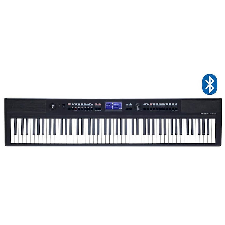 Pian digital Medeli SPA500BK, 88 clape hammer action, polifonie 256, negru, 1310x294x124mm