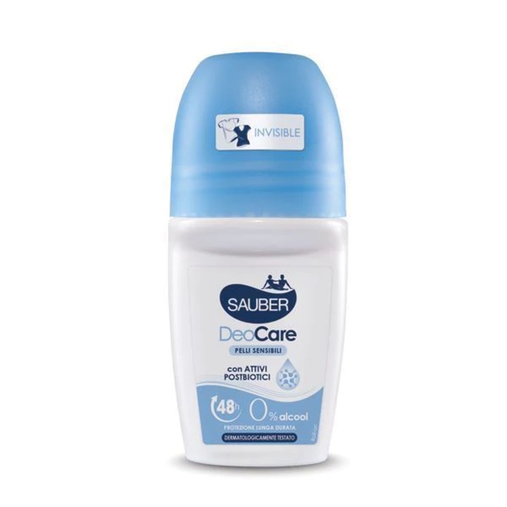 Deodorant Sauber roll-on 70ml, unisex, fără alcool, axile