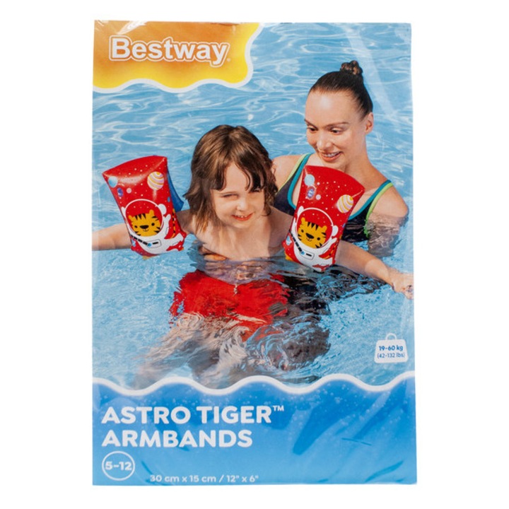 Colac de înot Bestway Jungle Trek, 30x15cm, model cu animale, pentru copii 3 ani