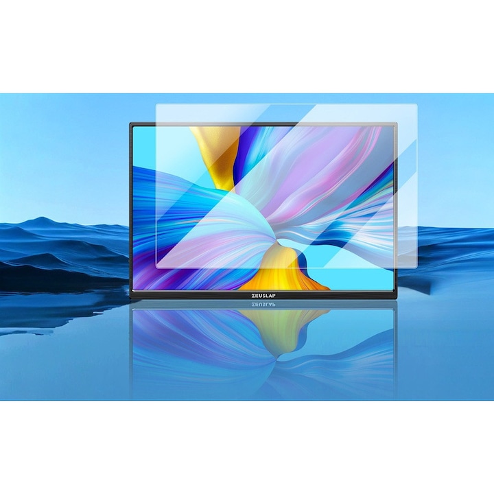 Adatvédelmi Szűrő Monitorhoz, Zeuslap, Többrétegű Szerkezet, Karcálló, Kristálytiszta Kép, Teljes Érintésérzékenység, 34.3 x 21.4 cm, Átlátszó