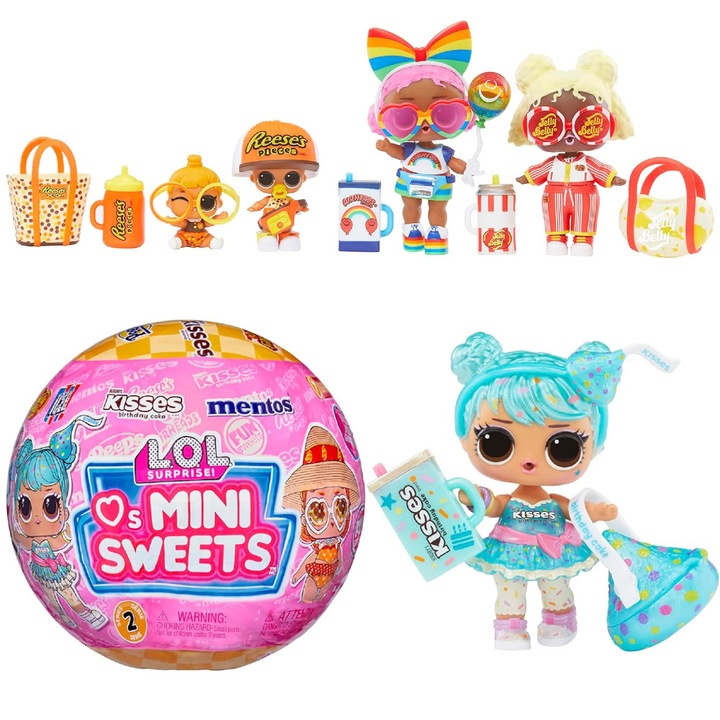 Комплект кукли LOL Surprise Loves Mini Sweets, 7 изненади, многоцветен, 3+