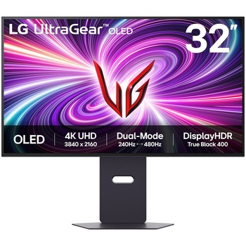 Monitor Gaming LG OLED 31.5", UHD 3840 x 2160, 4K, HDMI, DisplayPort, Boxe, 240Hz, 0.03ms, Black