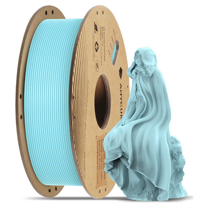 Filament, Anycubic PLA Matte, 1kg, Albastru deschis, pentru imprimanta 3D