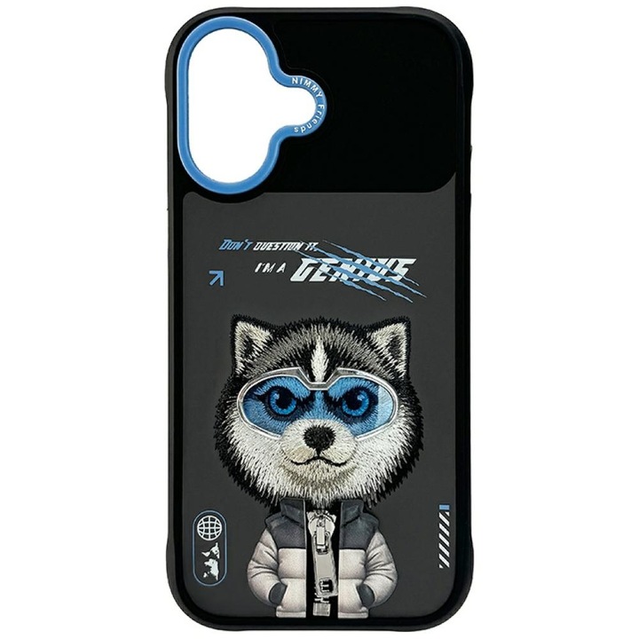 Carcasa Nimmy Cool Cute 2.0 Wolf compatibila cu iPhone 17, Negru