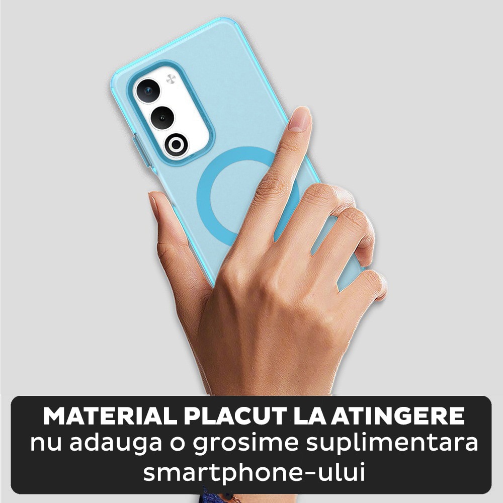 Husa pentru Oppo A5 4G / A5 5G DaDen® CandyCase MagSafe, Antisoc, Incarcare wireless, Butoane protejate, Albastru