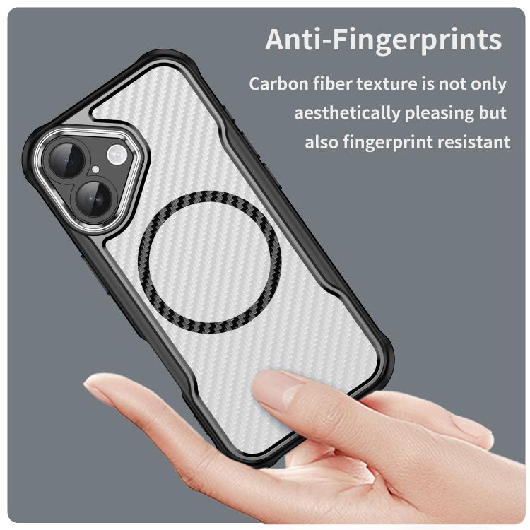 Husa pentru Apple iPhone 17, Defender Carbon Mag, Protectie Camere, MagSafe, Negru