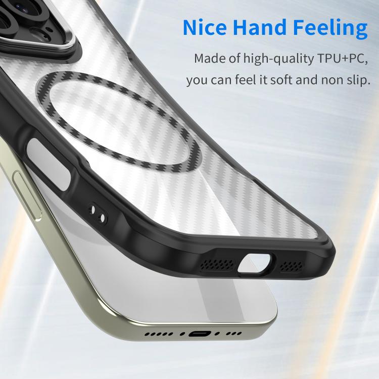 Husa pentru Apple iPhone 17, Defender Carbon Mag, Protectie Camere, MagSafe, Negru