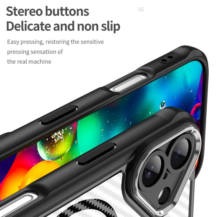 Husa pentru Apple iPhone 17, Defender Carbon Mag, Protectie Camere, MagSafe, Negru