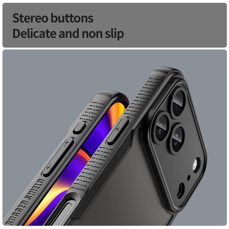 Husa pentru Apple iPhone 17 Pro Max, Defender Matt, Protectie Camere, AntiShock, Neagra