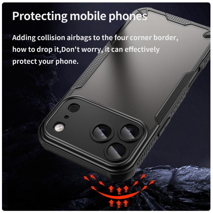 Husa pentru Apple iPhone 17 Pro Max, Defender Matt, Protectie Camere, AntiShock, Neagra