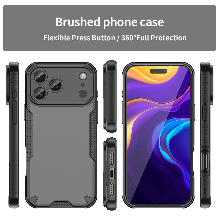 Husa pentru Apple iPhone 17 Pro Max, Defender Matt, Protectie Camere, AntiShock, Neagra