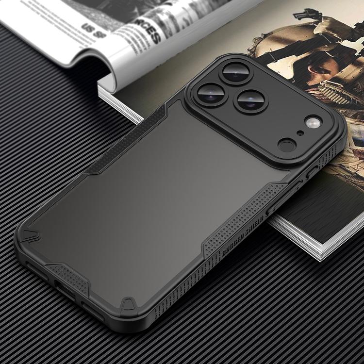 Husa pentru Apple iPhone 17 Pro Max, Defender Matt, Protectie Camere, AntiShock, Neagra