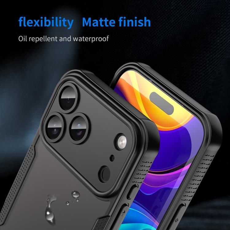 Husa pentru Apple iPhone 17 Pro Max, Defender Matt, Protectie Camere, AntiShock, Neagra