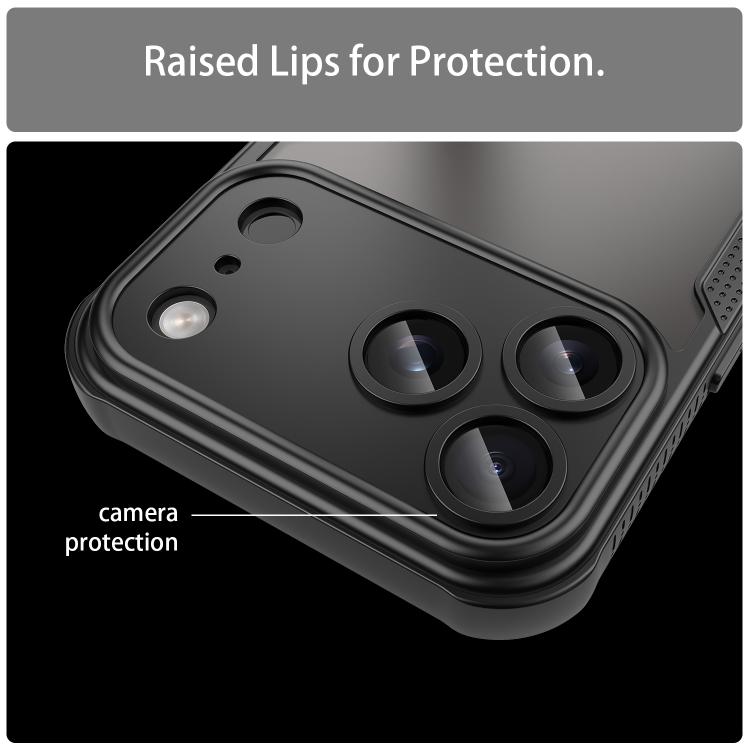 Husa pentru Apple iPhone 17 Pro Max, Defender Matt, Protectie Camere, AntiShock, Neagra