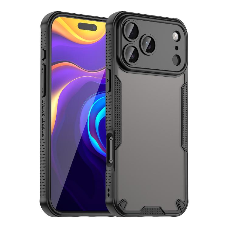 Husa pentru Apple iPhone 17 Pro Max, Defender Matt, Protectie Camere, AntiShock, Neagra