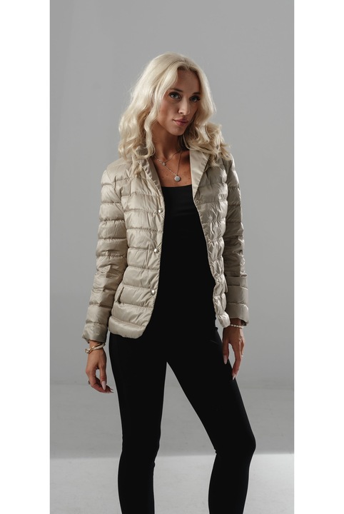 Geaca dama KATERINI, puf de gasca, model BENEDETTA, marime S, bej