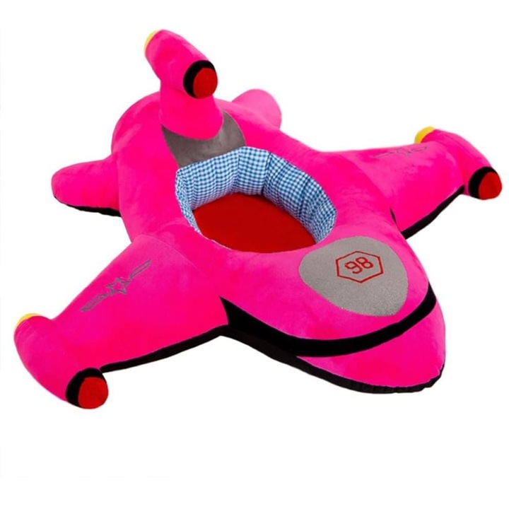 Плюшено кресло за поддържане на бебета - Розов самолет