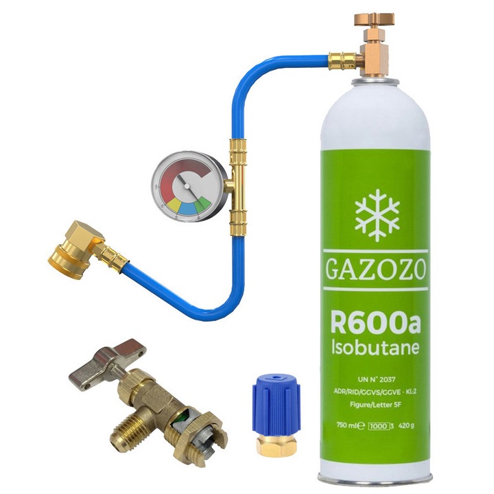 Kit de reumplere pentru repararea frigiderelor si aparatelor frigorifice de uz casnic cu R600a